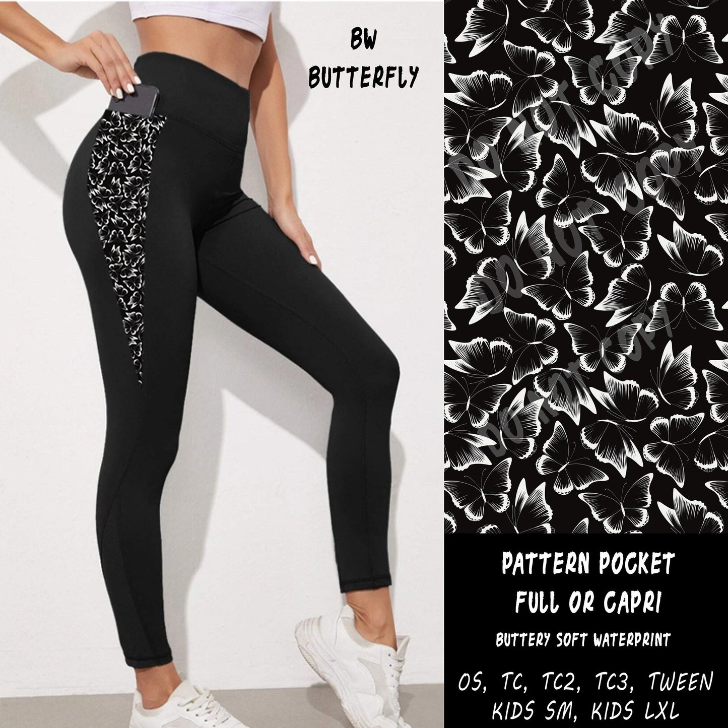 PPO BW BUTTERFLY CAPRI