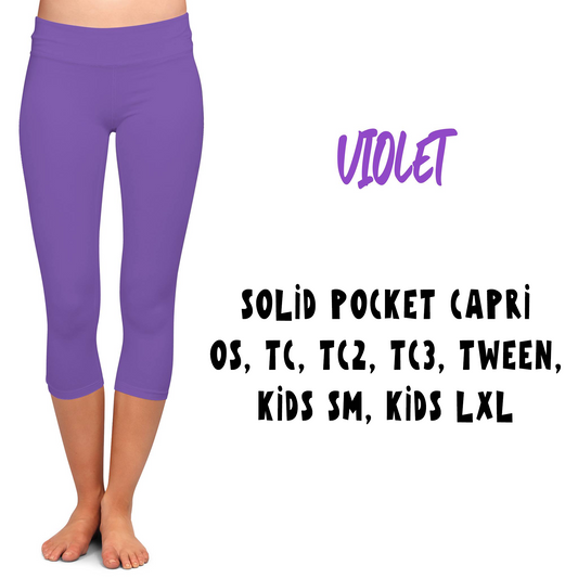 SPC RUN-VIOLET- POCKET CAPRI- 2 OPTIONS