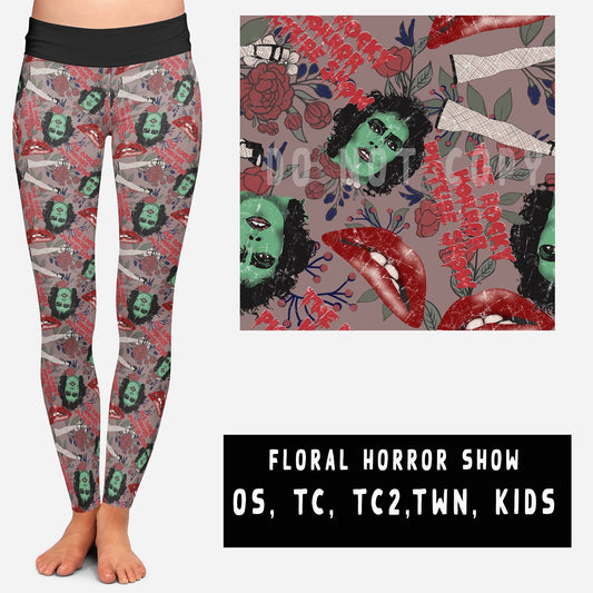 OUTFIT RUN 2- HORROR SHOW FLORAL LEGGINGS/CAPRI/JOGGERS