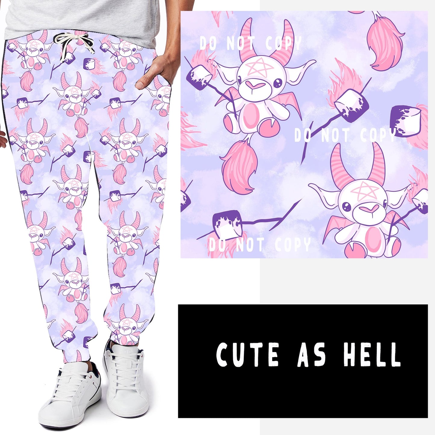 PASTEL ODDITY RUN-CUTE AS HELL LEGGINGS/JOGGERS