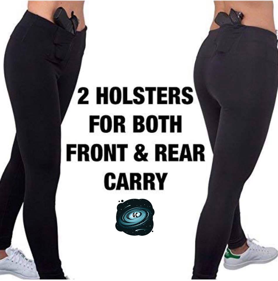 CONCEAL CARRY RUN- PEWTER GREY LEGGINGS/CAPRI/JOGGERS