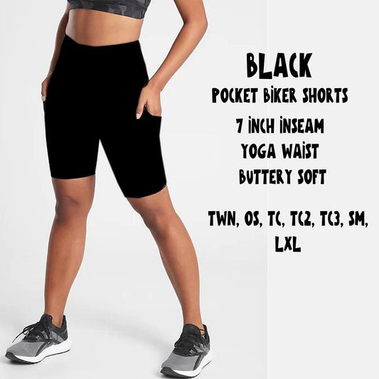 POCKET BIKER SHORTS- BLACK