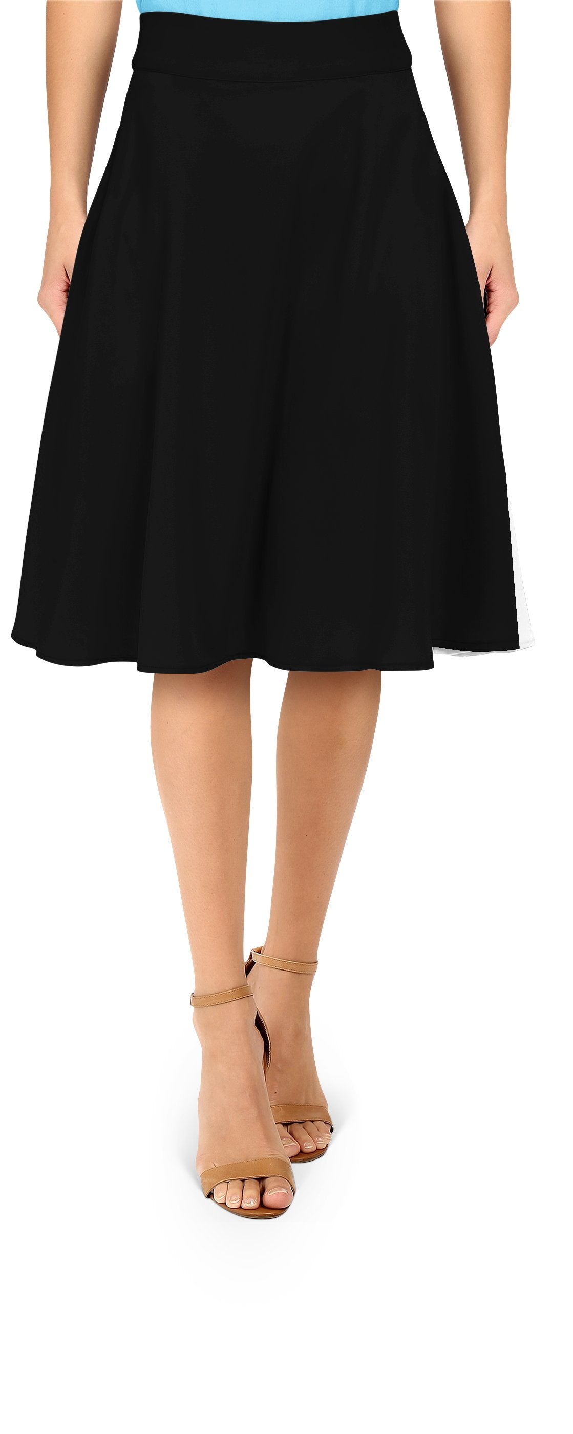 SOLID RUN -BLACK- SWING SKIRT