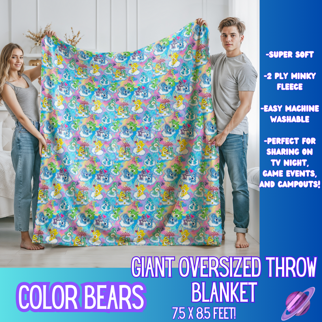 COLOR BEARS- GIANT SHAREABLE THROW BLANKET