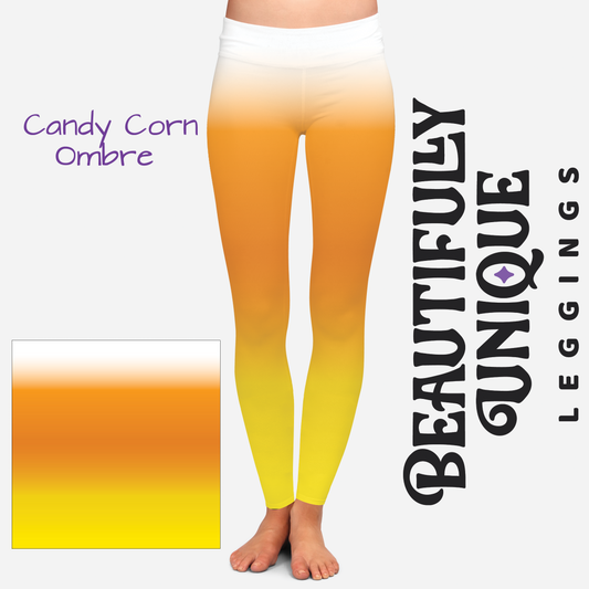 Candy Corn Ombre (Unique Exclusive) - High-quality Handcrafted Vibrant Leggings