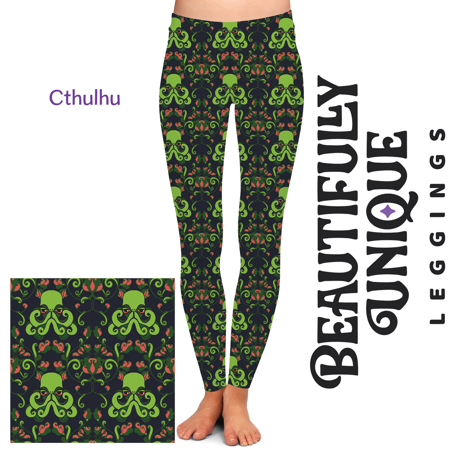 Cthulhu (Exclusive) - High-quality Handcrafted Vibrant Leggings