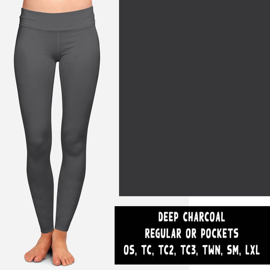 SOLIDS RUN-DEEP CHARCOAL LEGGINGS/JOGGERS