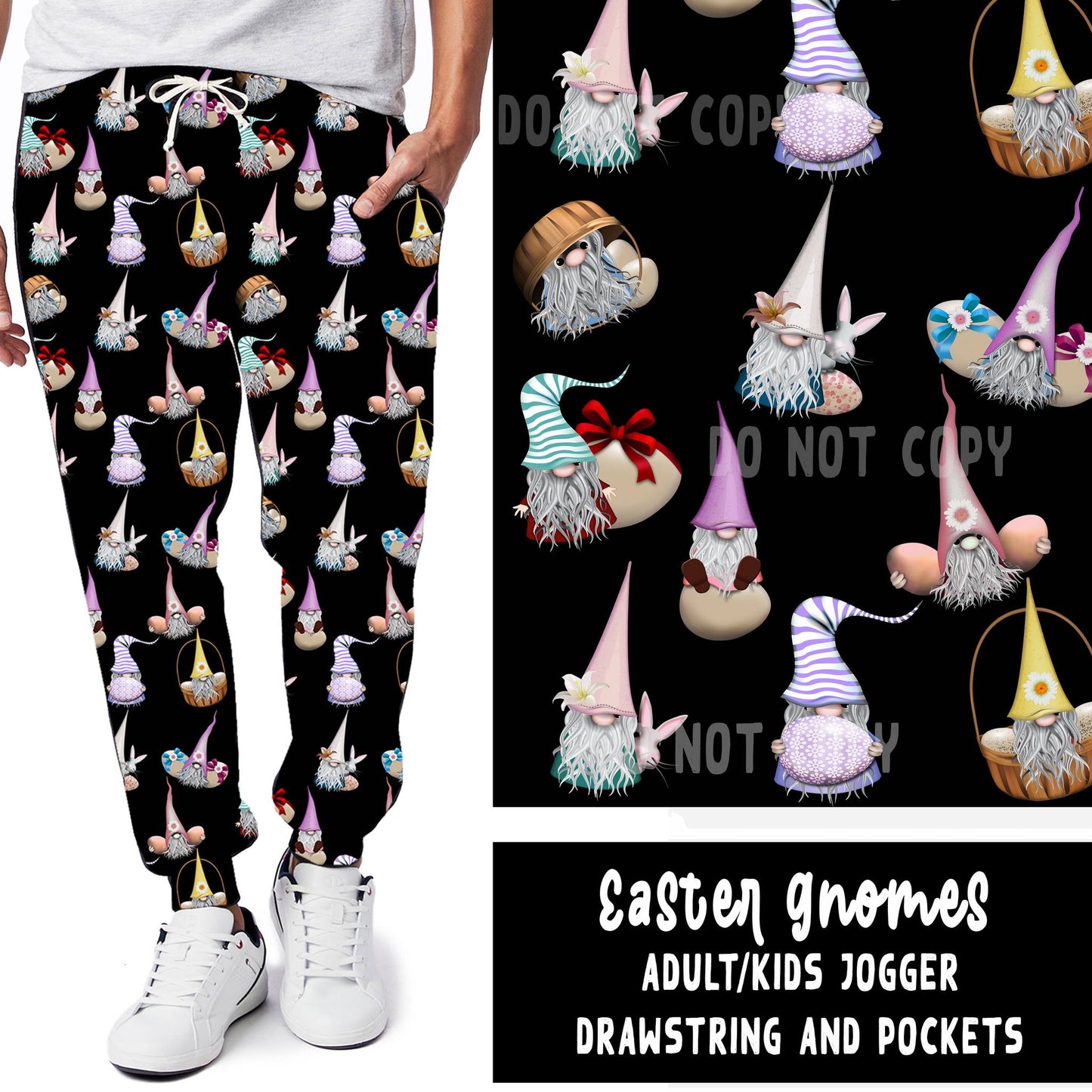 SPRING BASH RUN-EASTER GNOMES LEGGINGS/JOGGERS