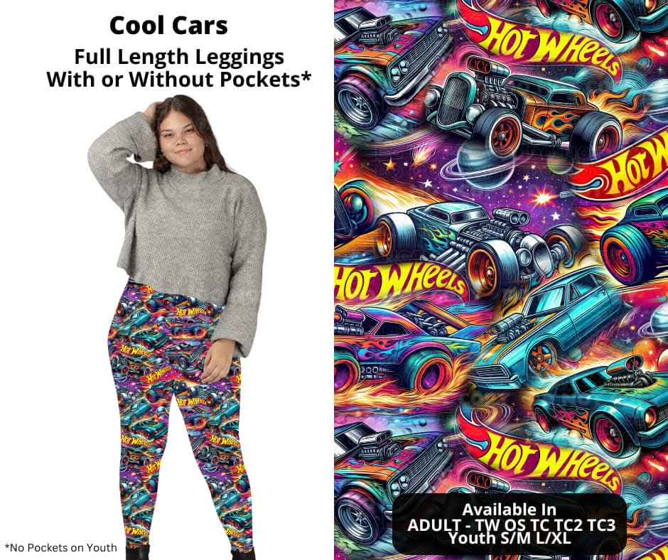 Cool Cars Full Length Leggings w/ Pockets