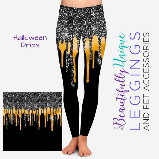 Halloween Drips (Exclusive) - High-quality Handcrafted Vibrant Leggings