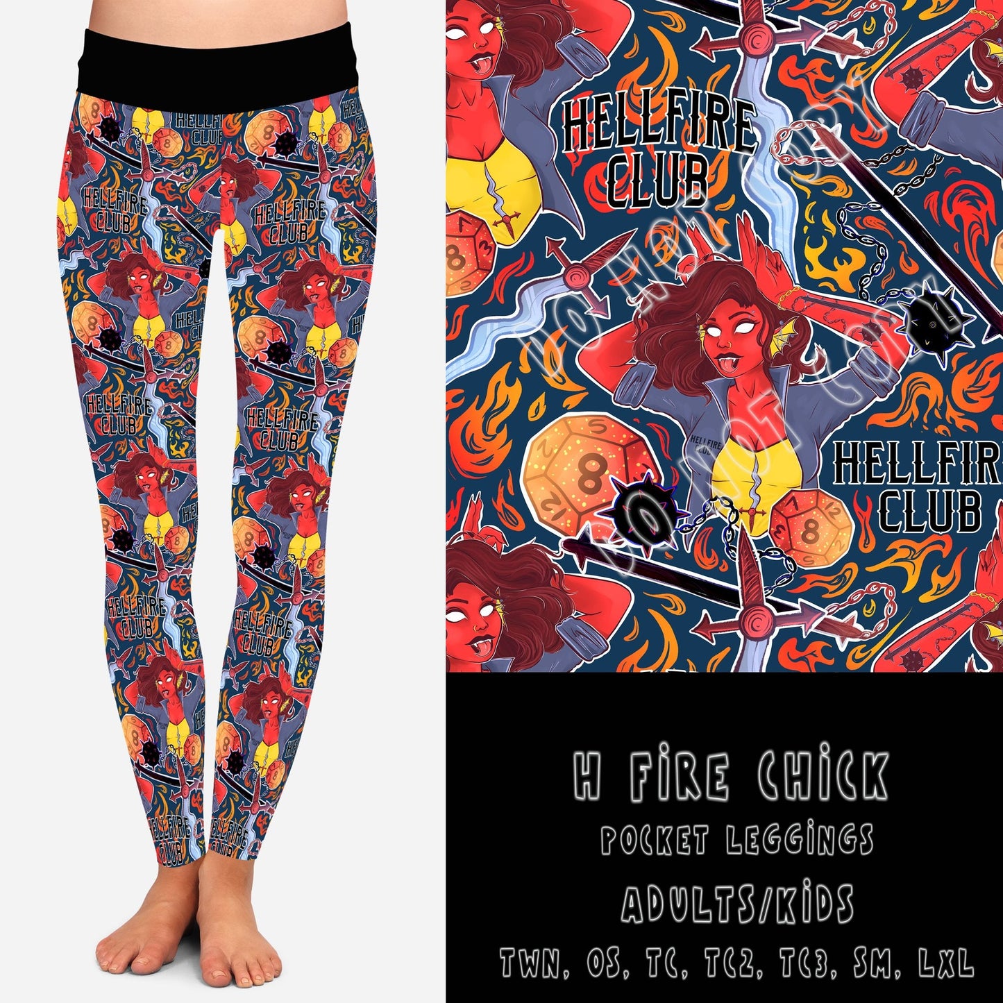 STRANGE RUN- H FIRE CHICK LEGGINGS/JOGGERS