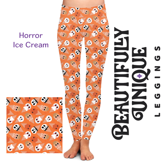 Horror Ice Cream (Semi-Exclusive) - High-quality Handcrafted Vibrant Leggings