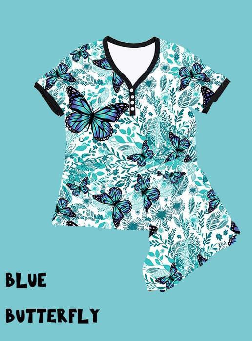 SHORTS PJ RUN- BLUE BUTTERFLY