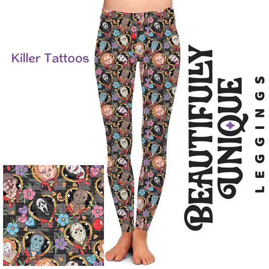 Killer Tattoos (Semi-Exclusive) - High-quality Handcrafted Vibrant Leggings