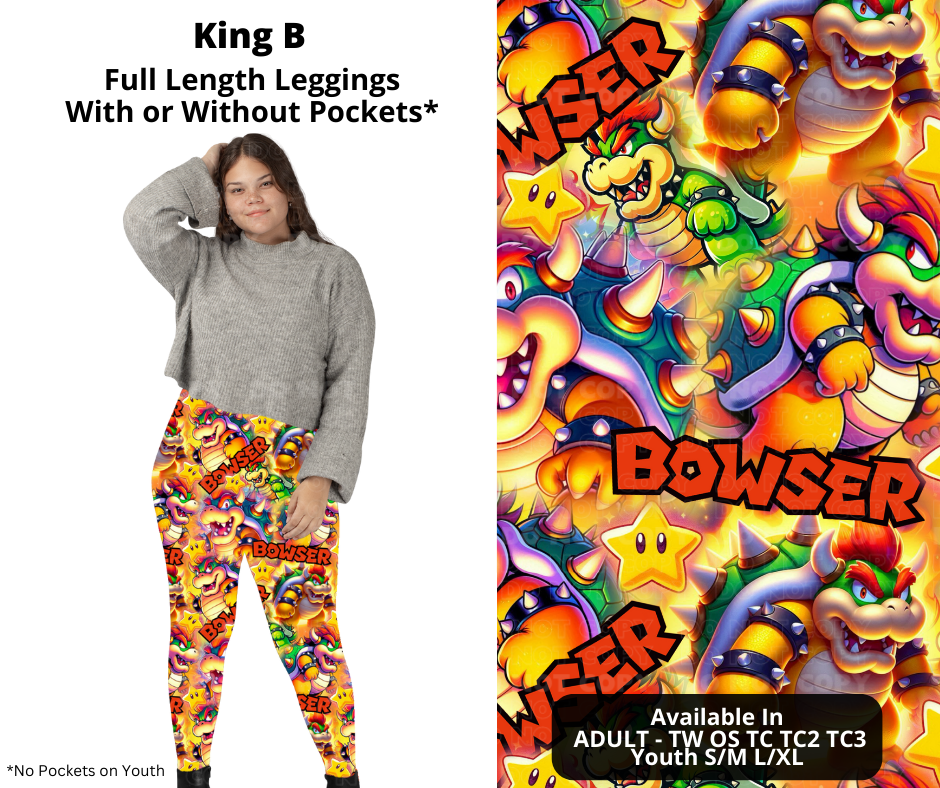 King B Full Length Leggings w/ Pockets