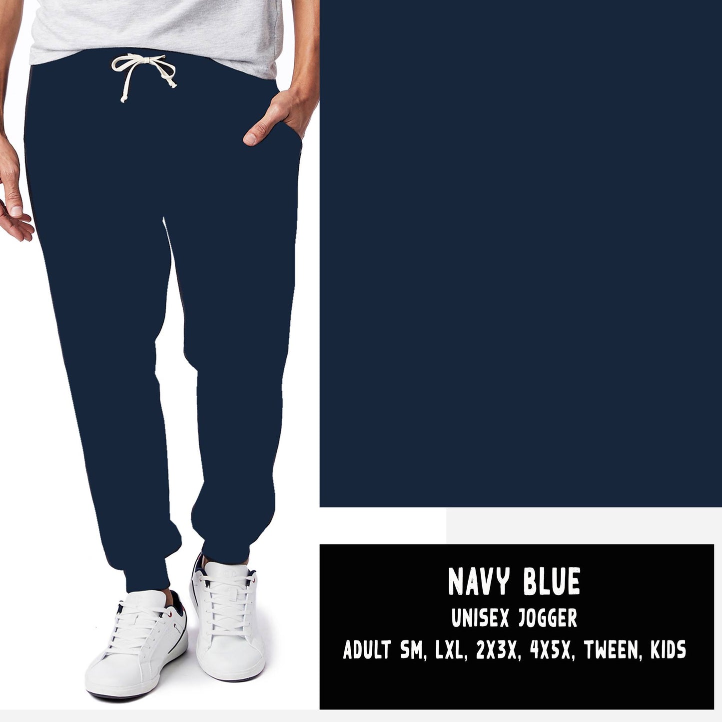 SOLIDS RUN-NAVY BLUE LEGGINGS/JOGGERS