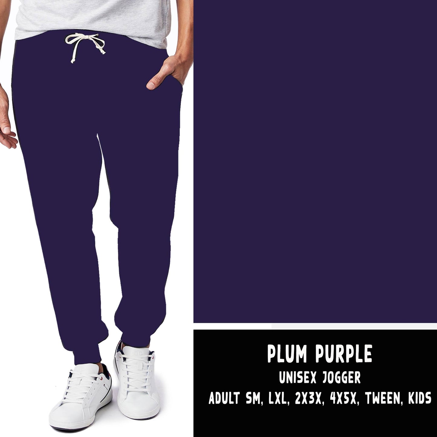 SOLIDS RUN-PLUM PURPLE LEGGINGS/JOGGERS