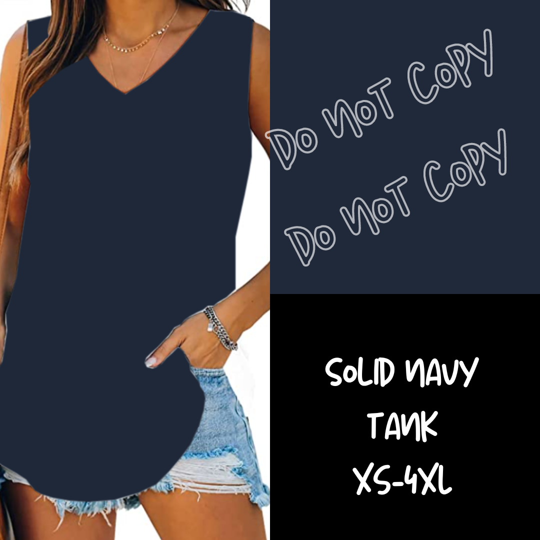 PPO 5 RUN-SOLID NAVY-V-NECK TANK