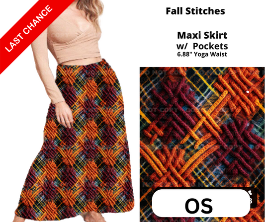 Fall Stitches Maxi Skirt