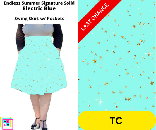 Electric Blue Swing Skirt