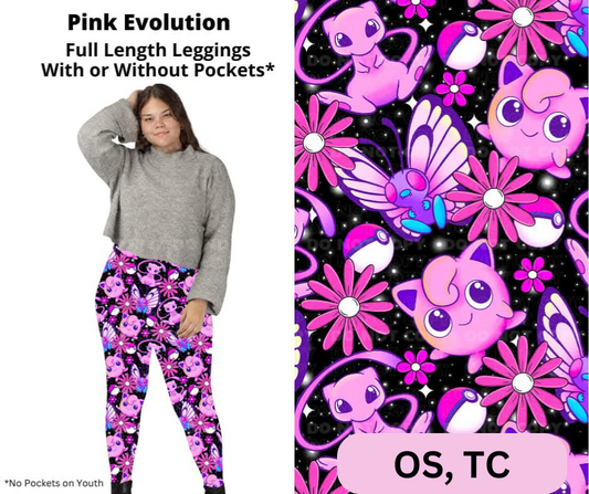 Pink Evolution Full Length Leggings w/ Pockets