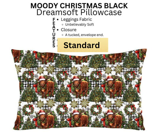 Moody Christmas Black Dreamsoft Pillowcase