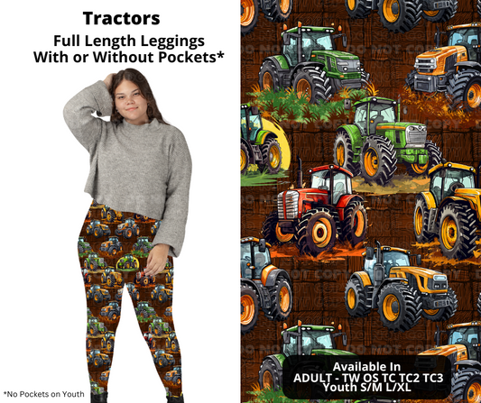 Tractors Full Length Leggings w/ Pockets