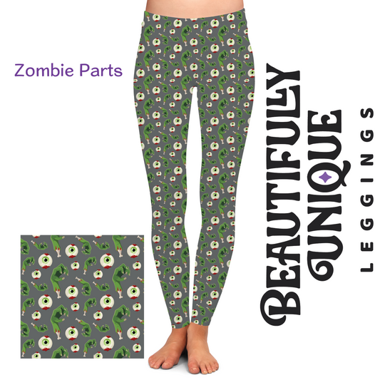 Zombie Parts (Exclusive) - High-quality Handcrafted Vibrant Leggings