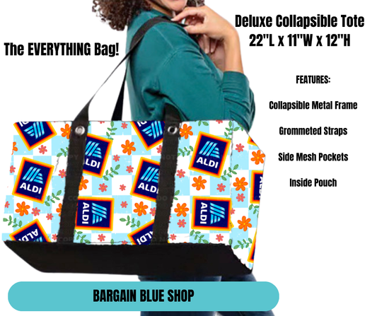 Bargain Blue Shop Collapsible Tote