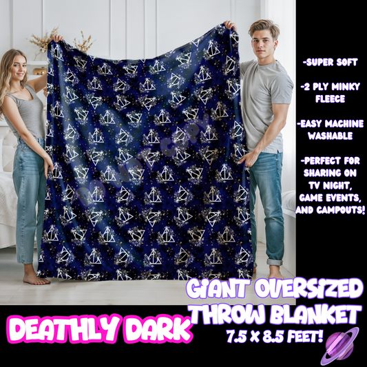 DEATHLY DARK- GIANT SHAREABLE THROW BLANKET