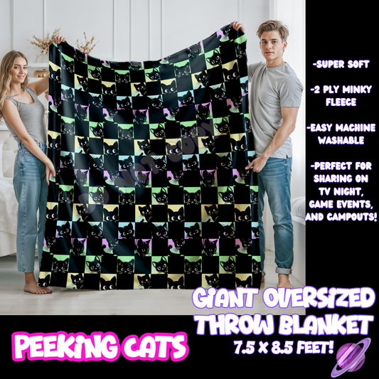 PEEKING CATS- GIANT SHAREABLE THROW BLANKET