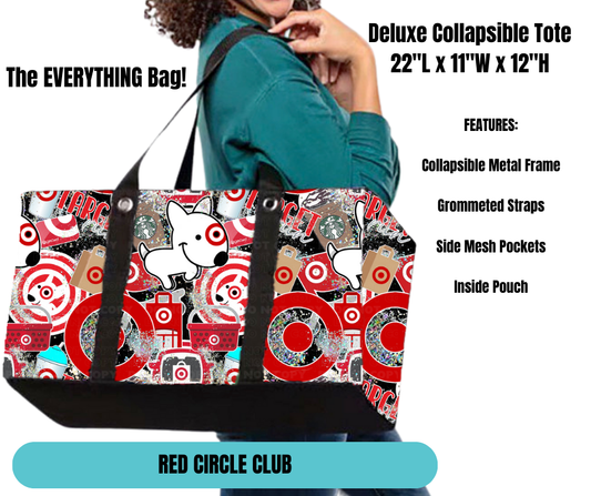 Red Circle Club Collapsible Tote