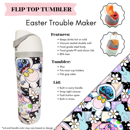 Easter Trouble Maker Flip Top Tumbler