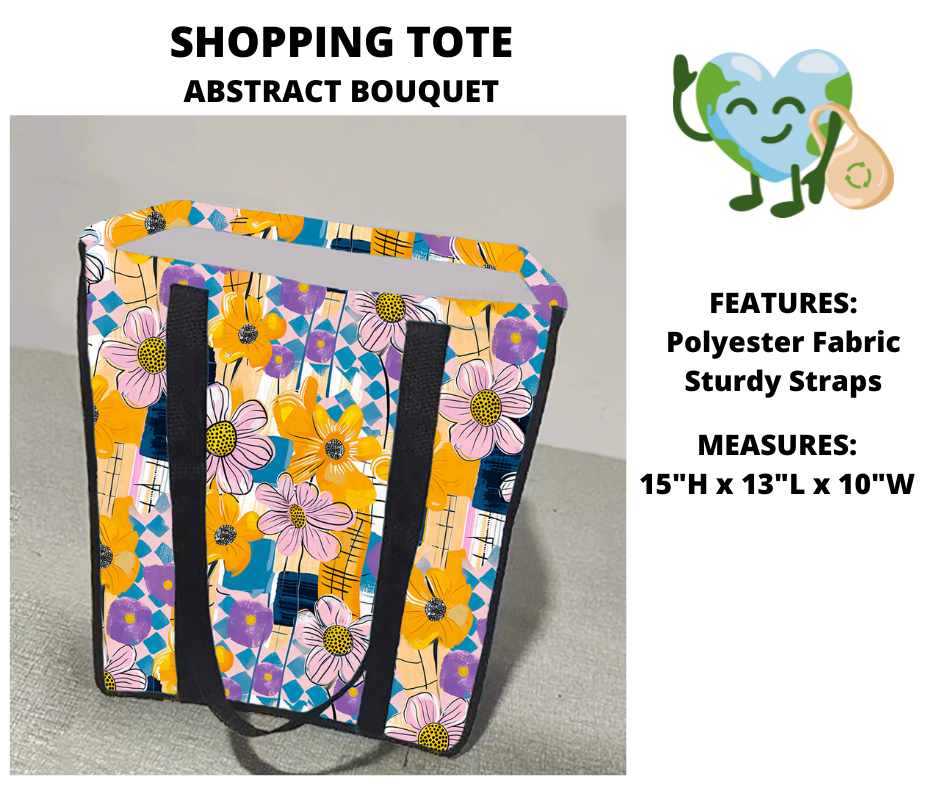 Abstract Bouquet Shopping Tote