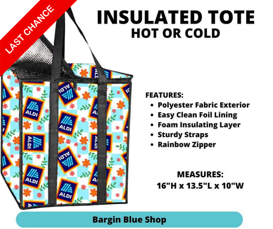 Bargain Blue Shop Insulated Tote