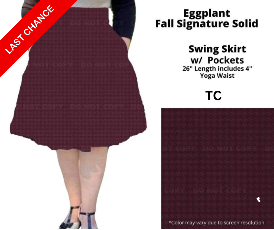 Eggplant Swing Skirt