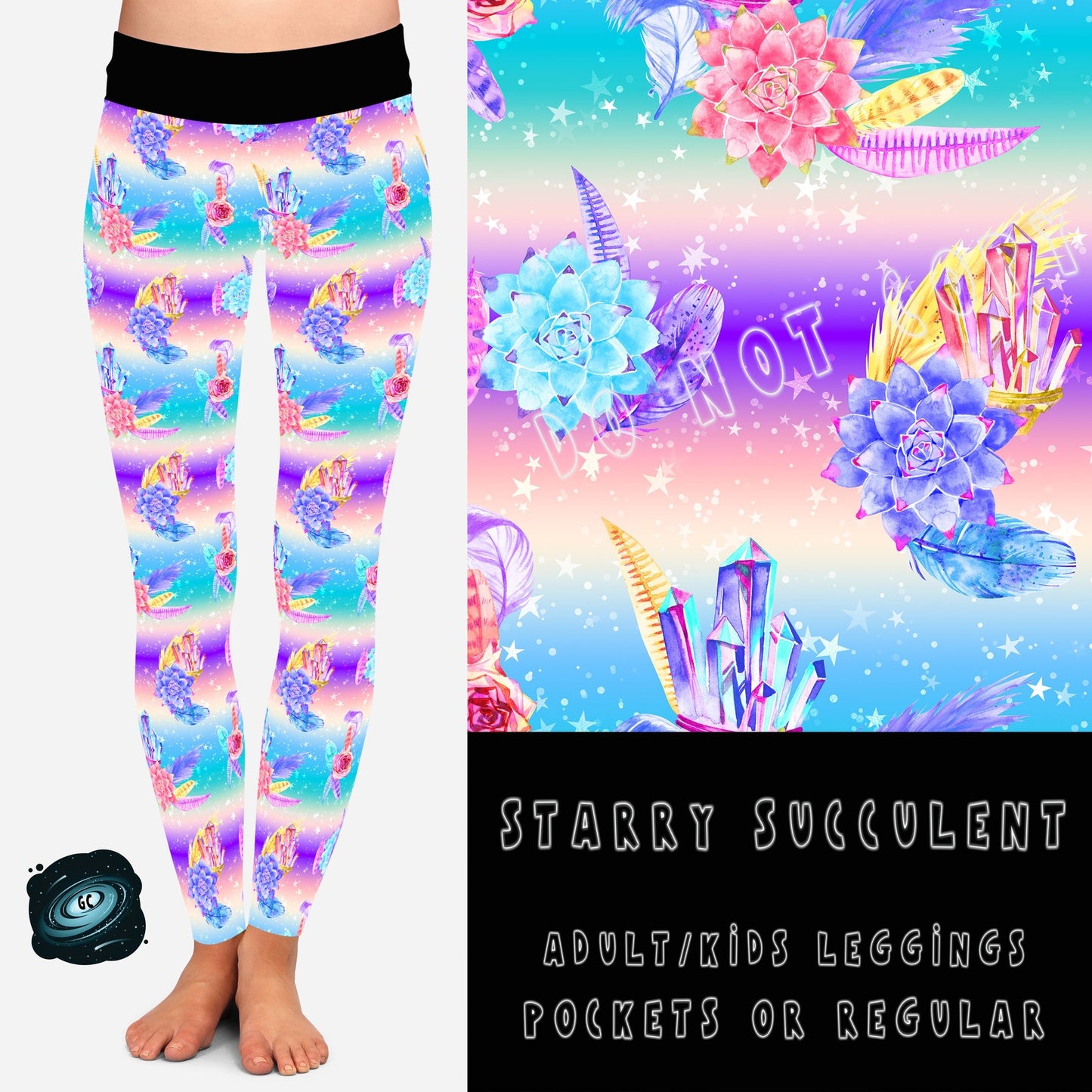 BATCH 65- STARRY SUCCULENT LEGGINGS/CAPRI/JOGGERS